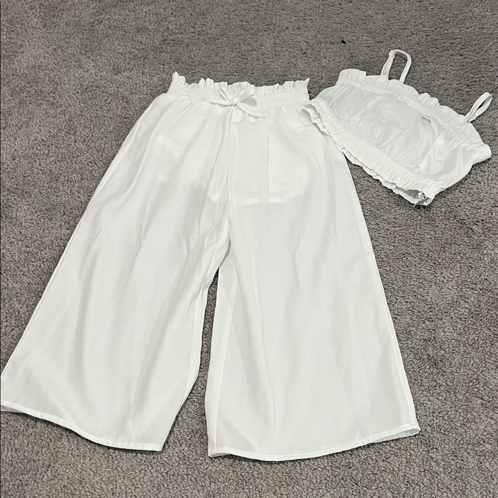 White Kids Matching Set